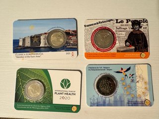 Lote 4 Monedas 2 Euros Conmemorativas