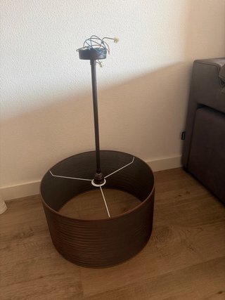 Juego de lámparas de salón negras y marrones