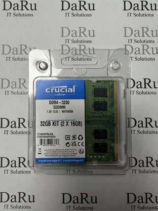 Kit 32GB (2x16GB) Crucial DDR4 3200MHz RAM