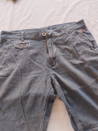 Bermuda Blend Algodón Talla S Azul