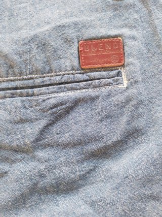 Bermuda Blend Algodón Talla S Azul