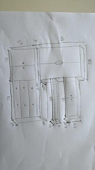 Mueble modular salón con vitrina