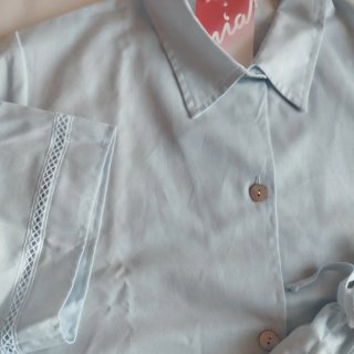 Pijama algodón azul largo mujer nuevo