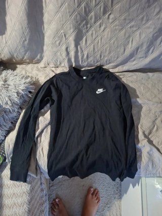 Camiseta Nike Manga Larga Talla L Negra