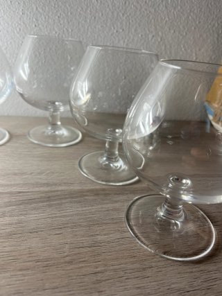Set 6 Bicchieri Cognac Vetro