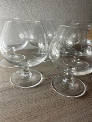 Set 6 Bicchieri Cognac Vetro