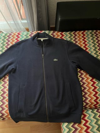 Jersey Lacoste Azul con Cremallera