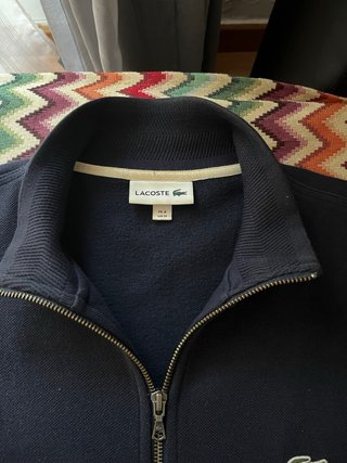 Jersey Lacoste Azul con Cremallera