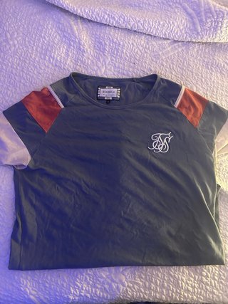 SikSilk para Hombre, COLOR Gris Rojo, Talla M