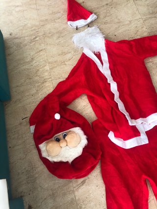 Disfraz Papa Noel con barba y bolsa