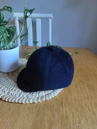 Casco equitación terciopelo negro