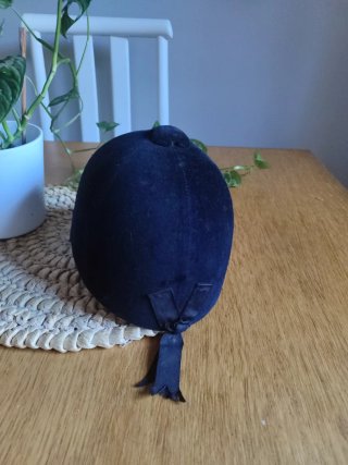 Casco equitación terciopelo negro