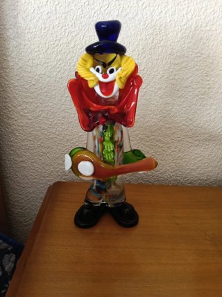 Figura cristal Murano payaso 25cm
