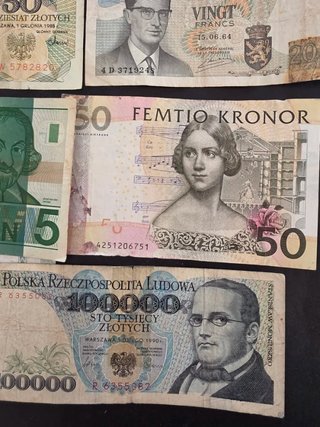 Lote 15 Billetes Históricos europa