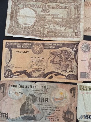 Lote 15 Billetes Históricos europa