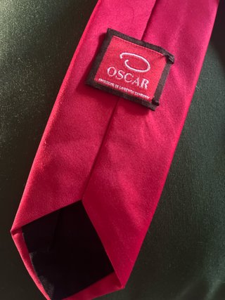 Corbata niño clip Oscar de la Renta vintage roja