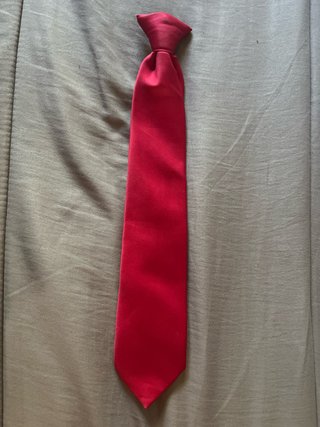 Corbata niño clip Oscar de la Renta vintage roja