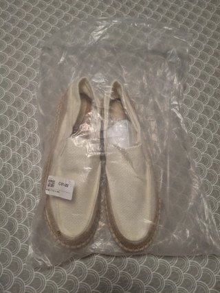 Mocasines Verano Beige/Blanco Talla 45