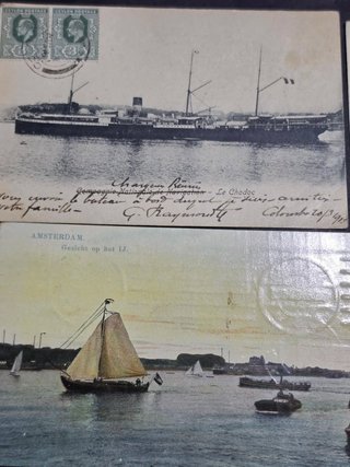 20 Postales centenarias Barcos y Puertos.