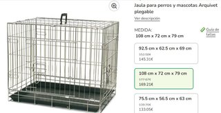 Jaula Perro Mascota Plegable Aluminio XL. Nuevo