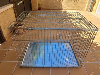 Jaula Perro Mascota Plegable Aluminio XL. Nuevo