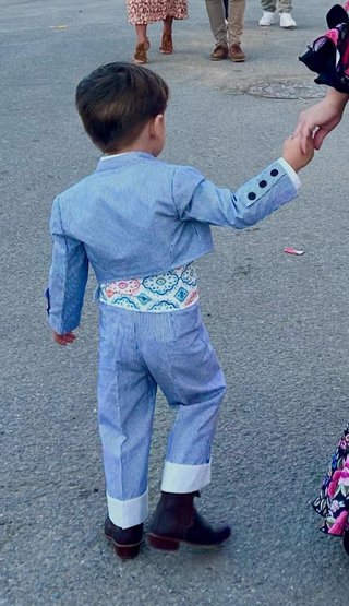 Traje de Flamenco y Botas Talla 18-24 Meses