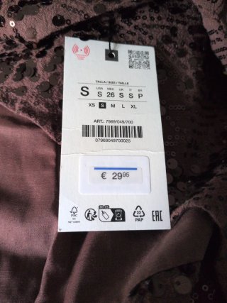 Falda-pantalon Zara lentejuelas marrón T.S