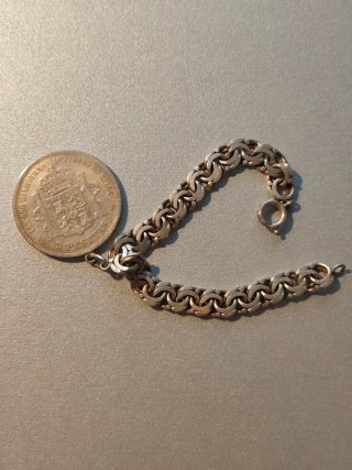 🇪🇸 Pulsera Plata Ley con moneda 5 Pesetas 1876