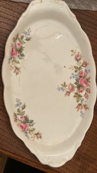 Fuente porcelana Royal Albert flores rosas