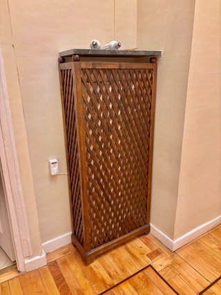 Cubre radiadores vintage, rejilla ratan o madera