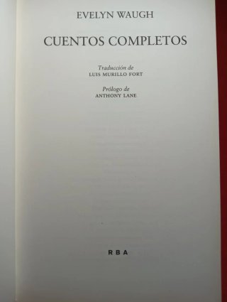 EVELYN WAUGH, CUENTOS COMPLETOS, PRIMERA EDICIÓN