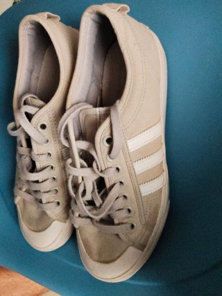 Zapatillas Adidas gris y Blancas
