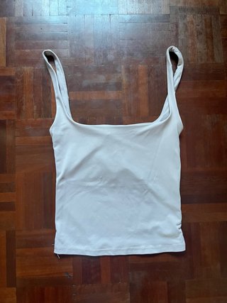 Top beige tirantes cuadrados