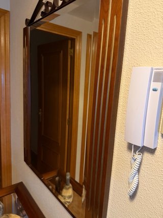 Mueble recibidor forja y madera