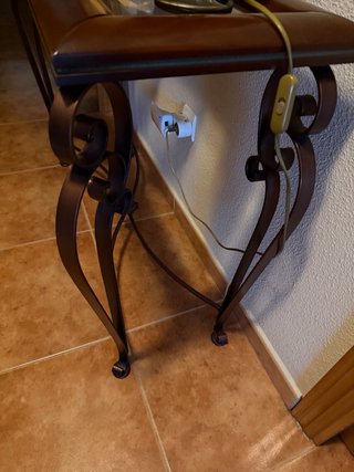 Mueble recibidor forja y madera