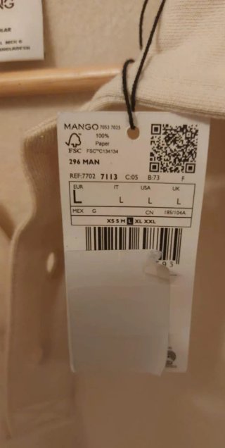 Sudadera Polo Mango Beige Talla M