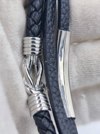 Pulsera trenzada cuero para hombre