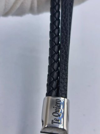 Pulsera trenzada cuero para hombre