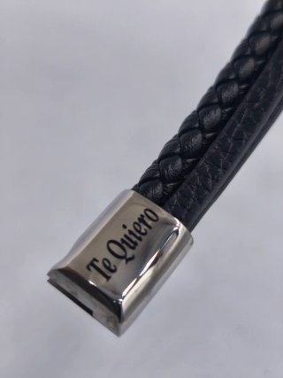 Pulsera trenzada cuero para hombre