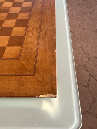 Tablero de ajedrez vintage madera