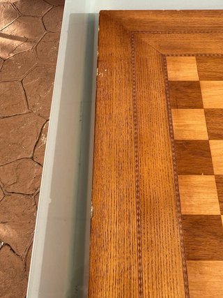 Tablero de ajedrez vintage madera