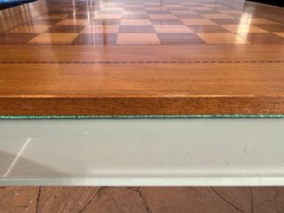 Tablero de ajedrez vintage madera
