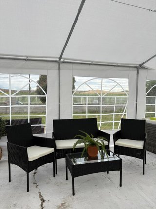 Conjunto de jardín 4 piezas negro