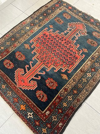 Tappeto Perso/Tribal Vintage in Lana Nodata