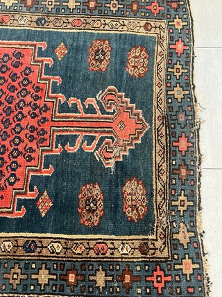 Tappeto Perso/Tribal Vintage in Lana Nodata