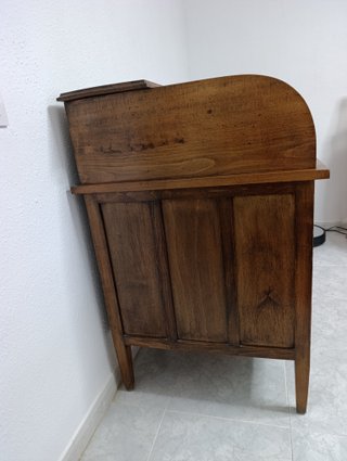 Escritorio antiguo madera persiana restaurado