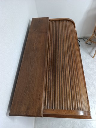 Escritorio antiguo madera persiana restaurado