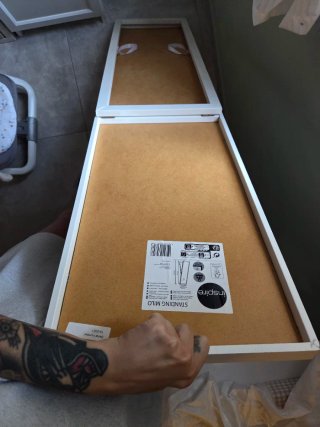 Espejo de cuerpo entero blanco