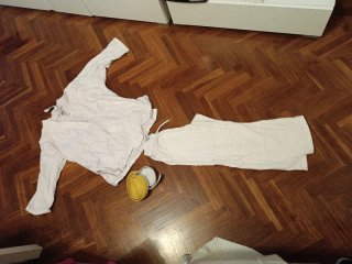 Kimono Judo 140cm + cinturón blanco/amarillo