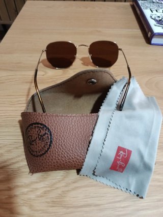Gafas Ray-Ban Hexagonales Polarizadas Dorado